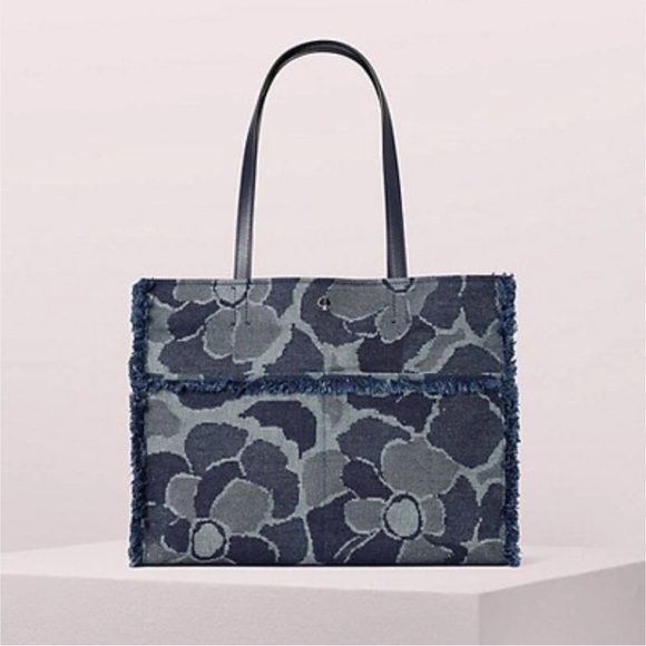kate spade Handbags - NOT 4sale Kate Spade Sam Blue Denim Floral Shoulder Tote Bag